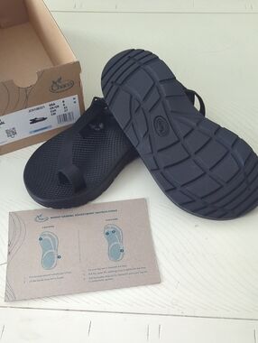 Chaco Black Toe-Loop Sandals